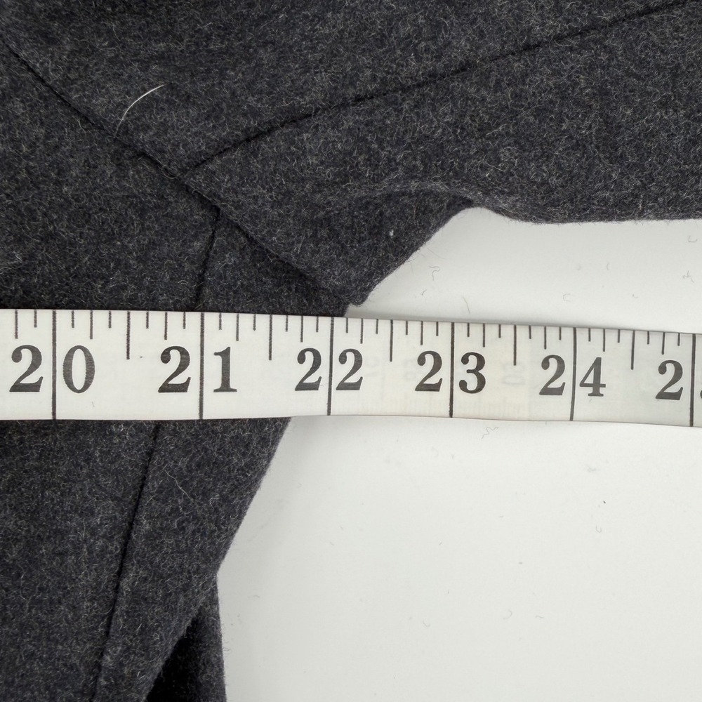 Anne Klein Pea Coat Women XL XLarge Charcoal Grey New Wool Blend Double Breasted - Picture 8 of 9